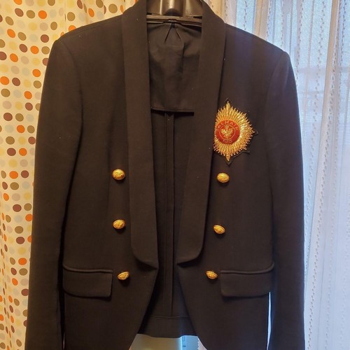 Used Balmain Tailored Jacket Size 46 Black Length 67cm - Picture 6 of 11