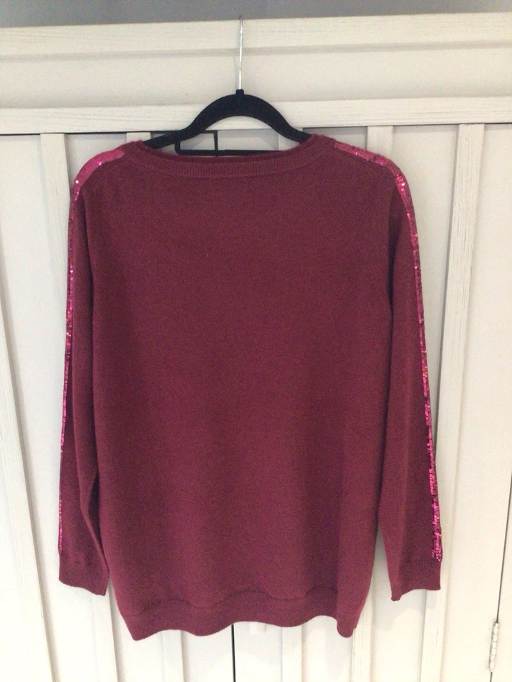 Women’s Cashmere Jumper ( Pure 12 Wine ) - Image 2 of 4