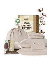 Bedsure 100 GOTS Certified Organic Cotton Sheets, Queen Sheet ... Fast USA SHIP