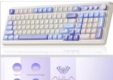 AULA 99 Purple Keyboard, Tri-mode Wireless Gaming Keyboard, RGB