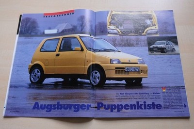 Rallye Racing 03/1995 Fiat Cinquecento Sporting von Holzer mit 71PS im TEST auf