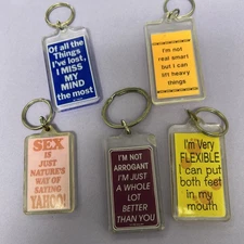 5 Vintage  90s Keychain Kalan nostalgia  Humor Funny