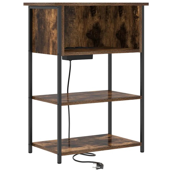 Nachttisch GeräUcherte Eiche 55X31X76 Cm Holzwerkstoff Beistelltisch-image