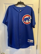 Chicago Cubs Majestic Blue Jersey VINTAGE Size Large NEW NWTs 