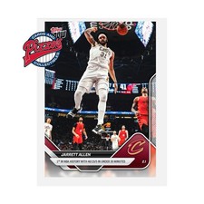 Jarrett Allen 40/15/5 Under 30 Min 2025-26 NBA Topps NOW Card 156 In Hand