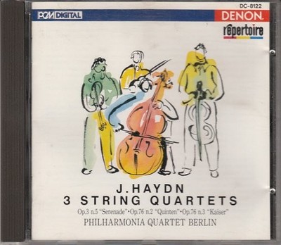 J. HAYDN - 3 String Quartets: Quartet In F Major Op. 3 No. 5; Quartet - CD VG