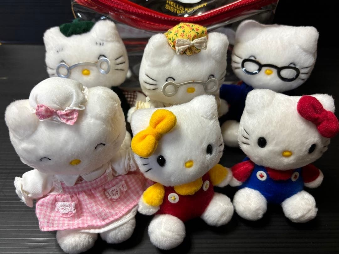 Hello Kitty 25th Anniversary Family Plush Toy 1999 Retro Rare