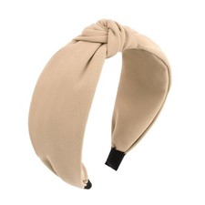 Khaki Top Knot Wide Knotted Fashion Headband NonSlip Hair Accessories