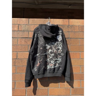 Size L - Darc Sport Shonen's Past Pierce Sweatshirt Hoodie Black Bushido Code