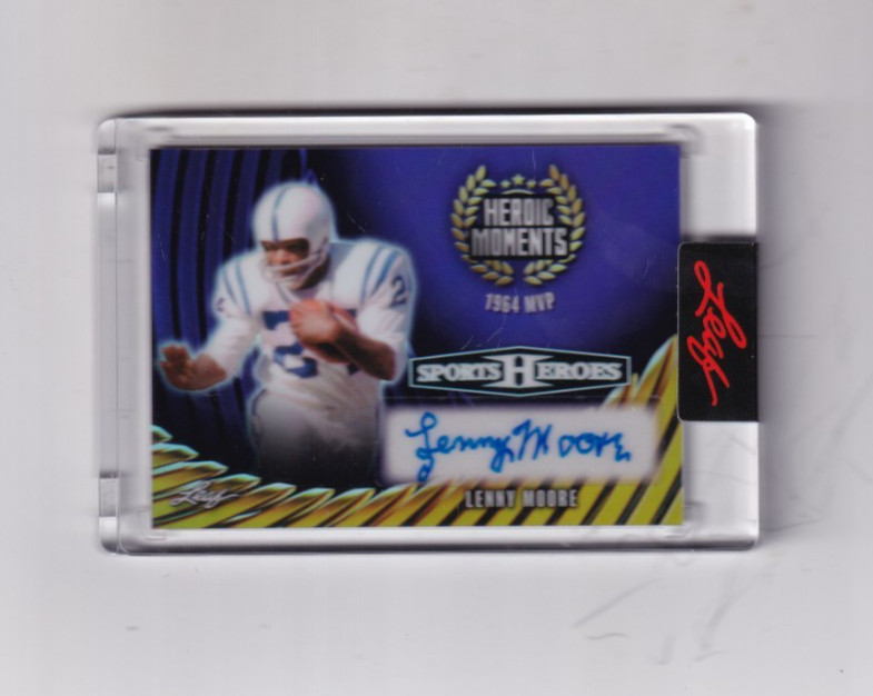 2026 LENNY MOORE LEAF SPORTS HEROES AUTO/AUTOGRAPH  7/8  BALTIMORE COLTS