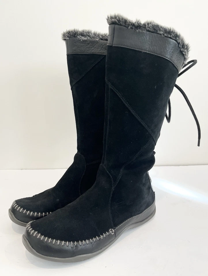 The North Face Janey Boots Primaloft Black Suede Leather Faux Fur Women’s 7.5 - Image 4 of 4