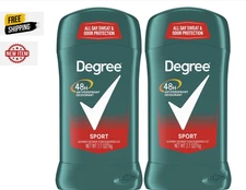 2 PACK MEN ANTIPERSPIRANT DEODORANT DEGREE STICK SPORT 48 HOUR PROTECTION 2.7 oz