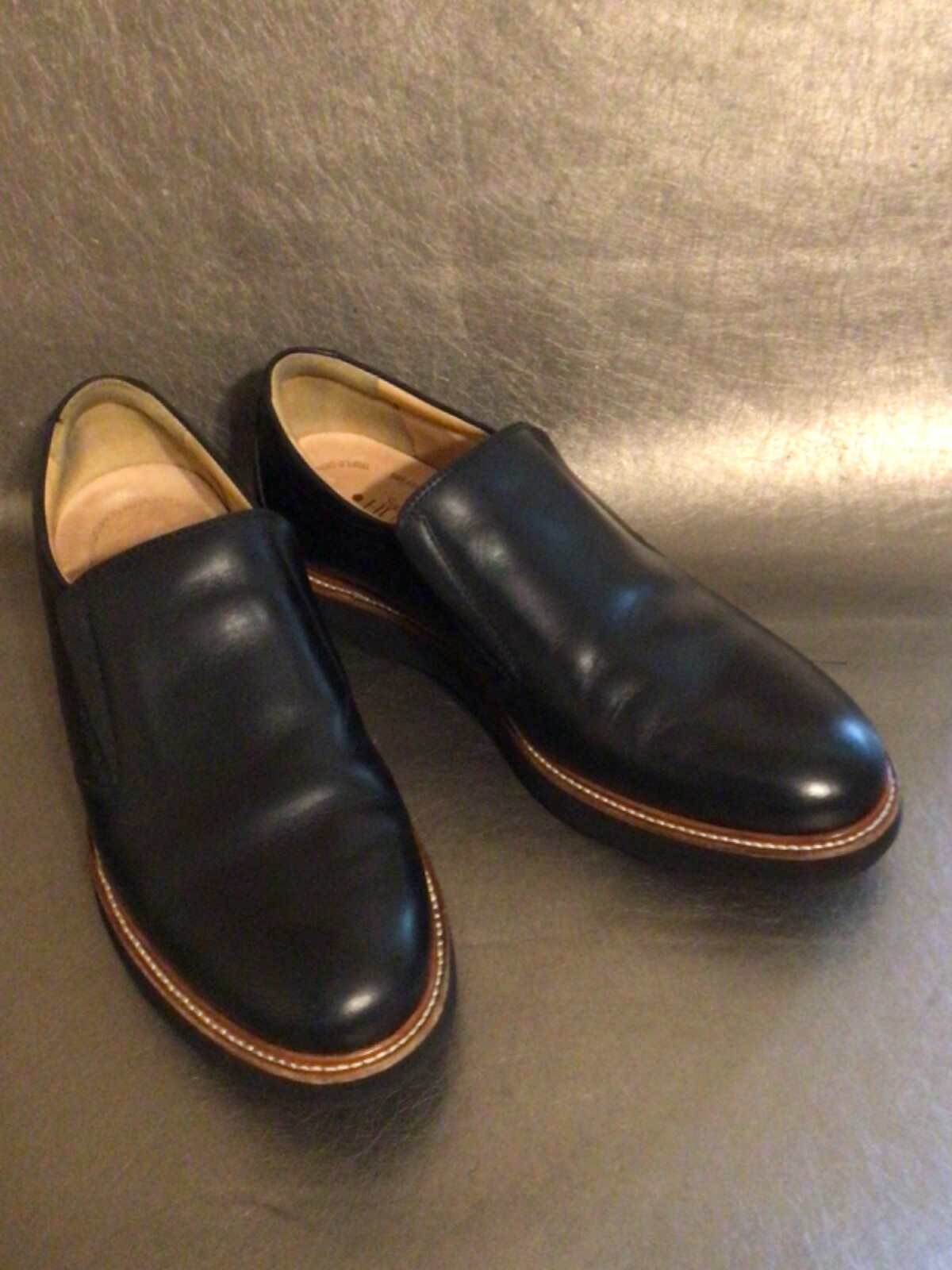SAOLA Samuel Hubbard scarpe da viaggio frequenti slip on in pelle nera suola Vibram taglia 8