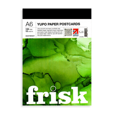 Frisk Yupo Paper Postcard Pad - 155gsm - 15 sheets