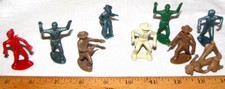Marx western playset 45mm cowboys x 9 toy soldiers