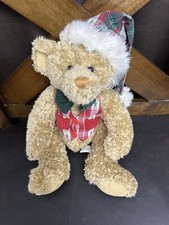 First  Main Henderson Teddy Bear Tan Brown Plush 12" Corduroy Paws Holiday