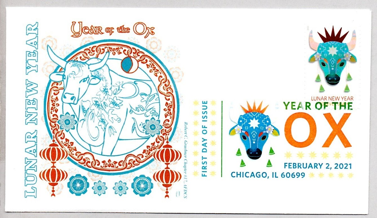 5556 LUNAR NEW YEAR OF THE OX FIRST DAY ISSUE, DIGITAL COLOR