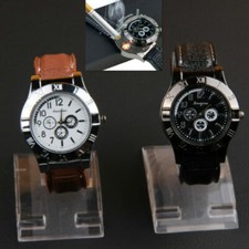 Outdoor Men's USB Cigarette Lighter Rechargeable Windproof Flameless Watch Gift