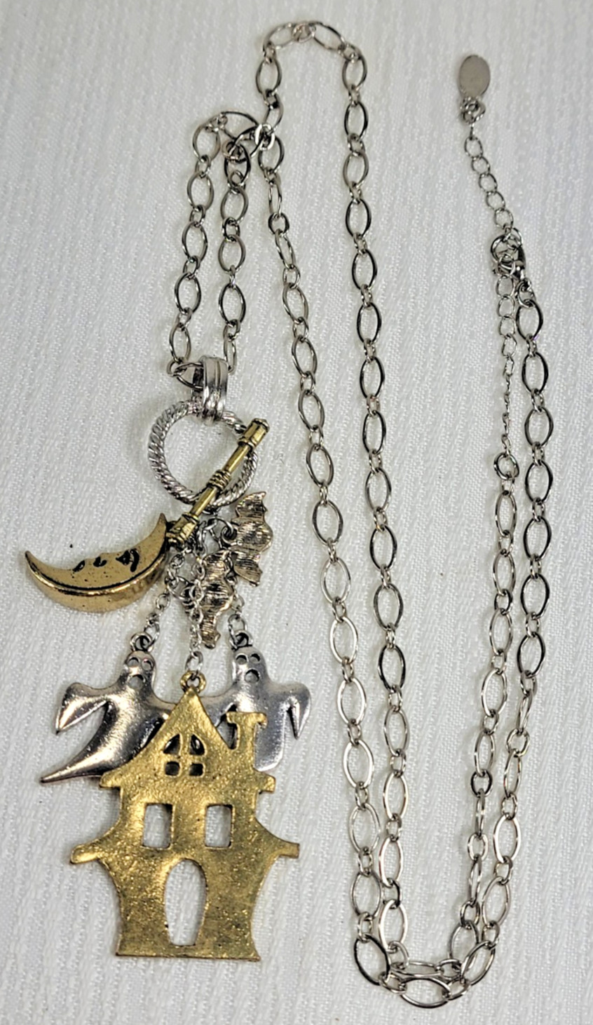 Toggle Chain Necklace Charms Interchangeable Hall… - image 4