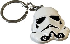 White Storm Trooper Helmet Keyring Star Wars Empire Soldier
