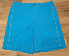 Caribbean Roundtree  Yorke Size Medium Turquoise New Swim Trunks Board Shorts