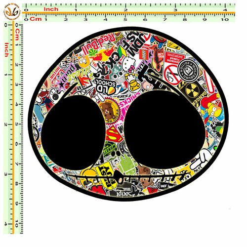 Sticker Bomb ghost skull Adesivo teschio auto moto casco print pvc 1 PZ. - Picture 3 of 8