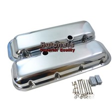 Polish Aluminum Chevy Big Block Bbc Valve Cover Plain Smooth Short 396-427-454