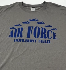 Air Force Hurlburt Field T Shirt Men's Size XL Gray Tee Short Sleeve New