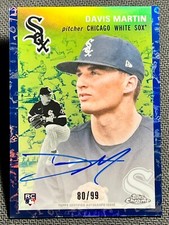 2023 Topps Chrome Platinum Variation BLUE REFRACTOR ROOKIE AUTO Davis Martin /99