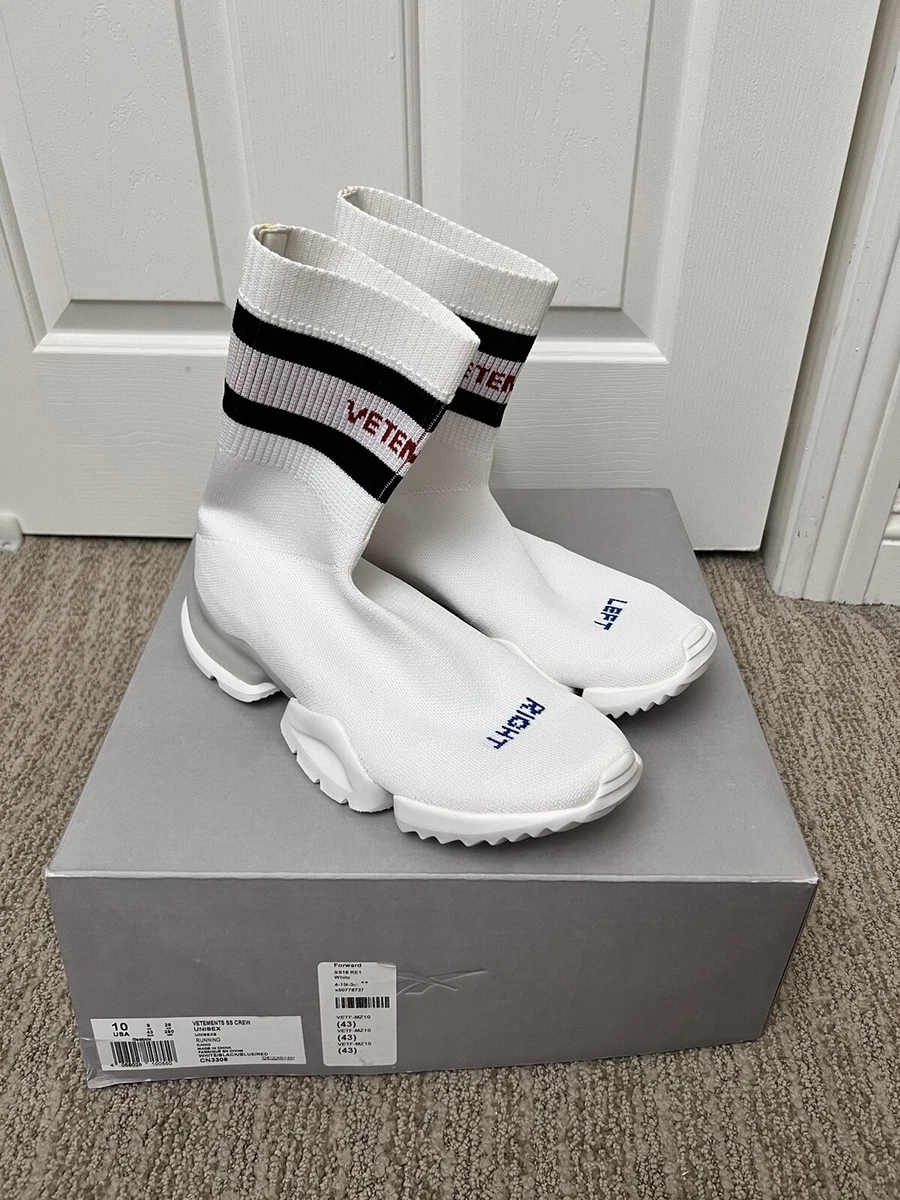 billedtekst enkelt Fare Vetements x Reebok Sock Runner 2018 White Size 10 / EU43 | eBay