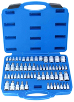 60-Tlg Torx T-Profil E-Profil Stecknuss SteckschlüSsel Set T6-T70 E4-E24
