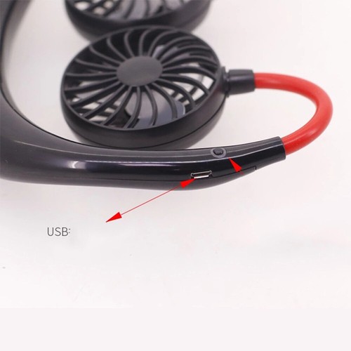 RECHARGEABLE USB SPORT COOLING NECK FAN fitness running jogging yoga gym workout - Picture 11 of 19