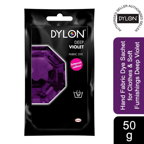 DYLON Hand Fabric Dye Sachet for Clothes & Soft Furnishings, 1pk of 50g