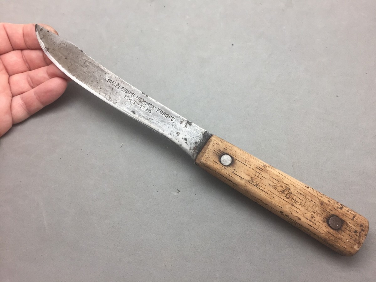 Shapleighs Hammer Forged 1843-1934 Knife Butcher Boning 11 3/8