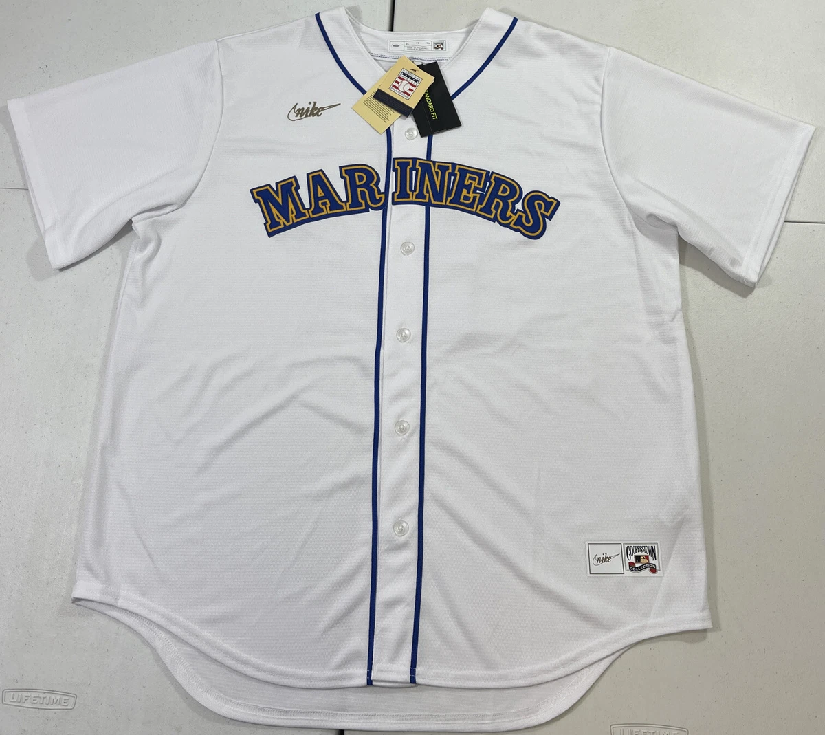 NIKE Ken Griffey Jr. Seattle White Mariners Cooperstown Jersey