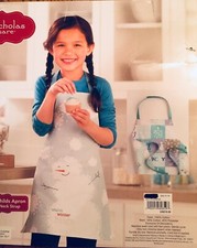 Tablier enfant thème hiver givré réversible avec sangle de cou réglable neuf avec étiquette