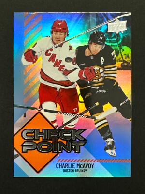 2024-25 UD Series 1 Charlie McAvoy Check Point #CP-23 Boston Bruins