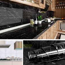 10ft Self Adhesive PVC Wallpaper Roll Marble Paper Peel Stick Countertop Kitchen