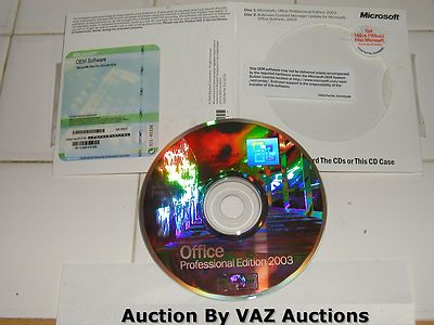 Microsoft Office 2003 Professional Word/Excel/Access/Outlook/PowerPoint =NEW= 
