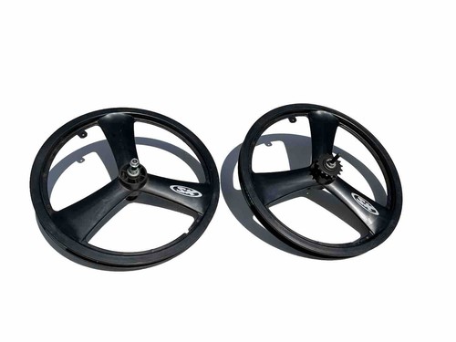 Schwinn XS 3 Bladed Spoke Mag 20" BMX Freestyle Bicycle Wheel Set NOS