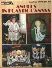 NEW ANGELS 8 CHRISTMAS DESIGNS LEISURE ARTS PLASTIC CANVAS PATTERN BOOK