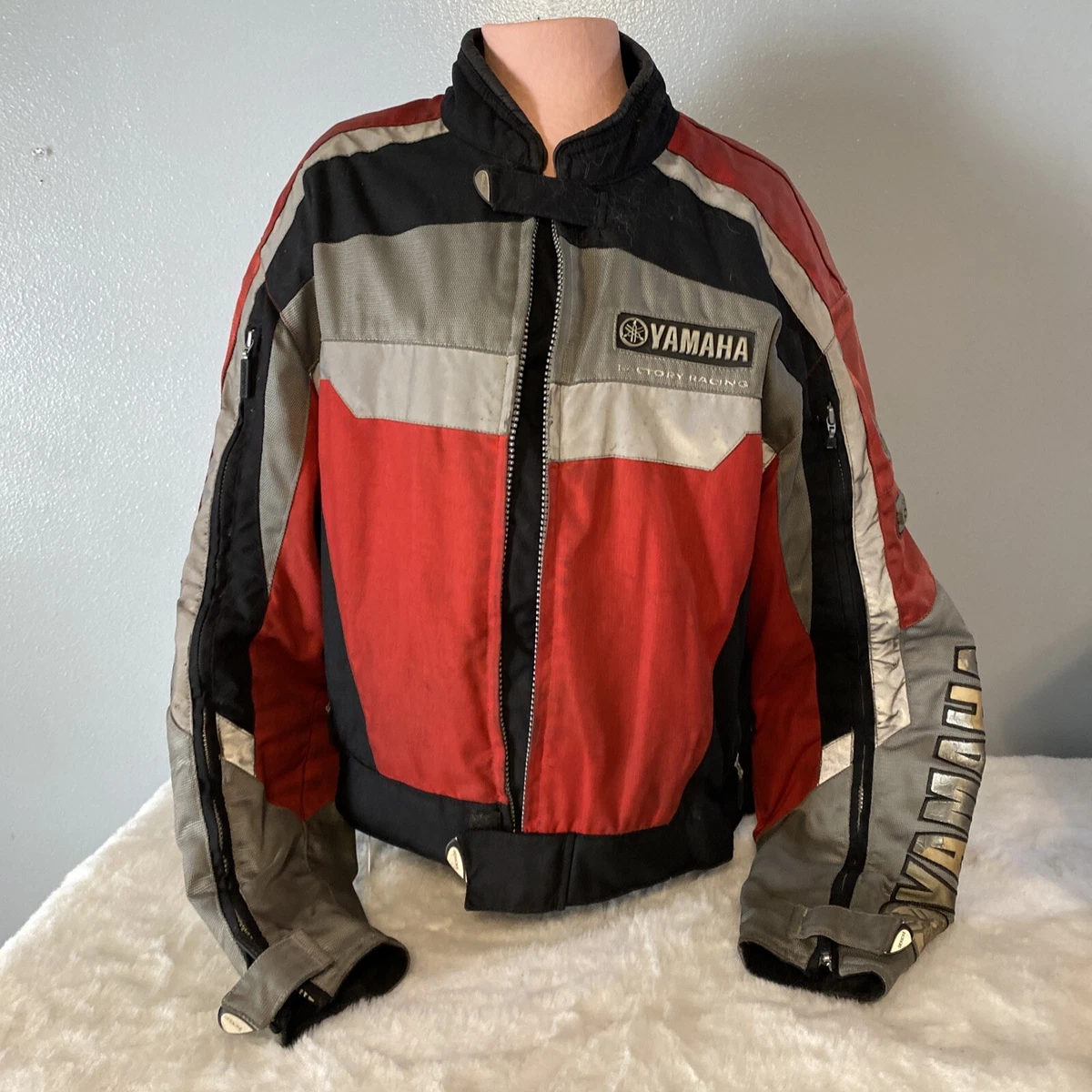 Yamaha Motorcycle Racing Jacket Mesh Liner Riding Black Red White