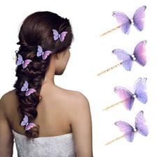 Butterfly Hair Clips Purple Butterfly Hair Pin Cute Butterfly Decorative