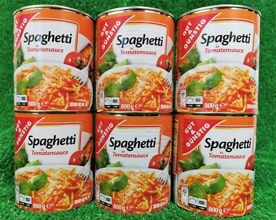(4,06 /kg) 6x Gut & Günstig SPAGHETTI TOMATENSAUCE 800g Nudelgericht Versand 0 