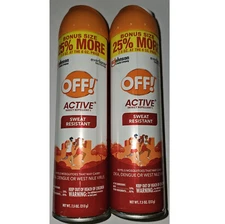 OFF! Active Sweat Resistant Insect Repellent 2 Pack 25% Bonus Size