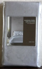 Hudson Park Luxury Bedding Dobby Stripe Euro Pillow Sham Slate 26" x 26"