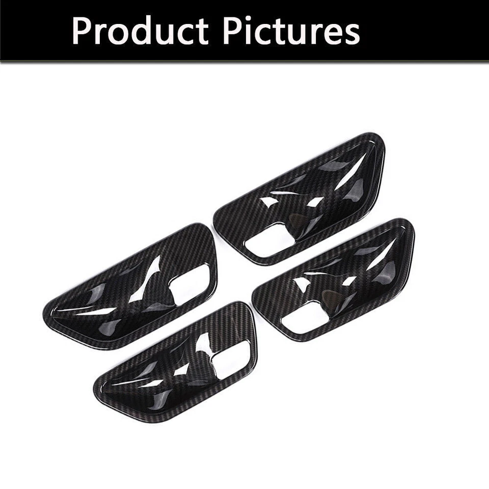 Cubierta interior del cuenco de la manija de la puerta para BMW serie 3 4 F30 F34 3GT aspecto de carbono Foto 4 de 4