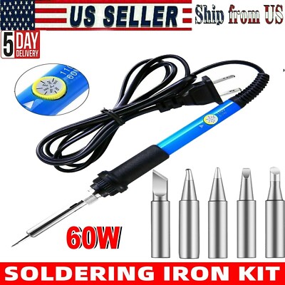 Soldering Iron Electric Gun Adjustable Temperature 60W Welding Solder Wire Kit