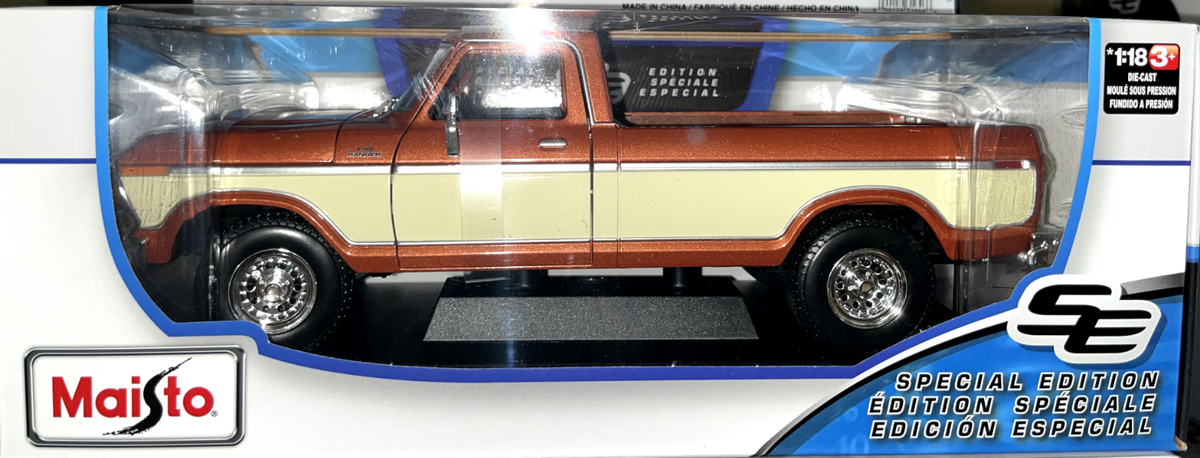 1979 FORD F150 PICK UP TRUCK COPPER BEIGE 2-TONE by MAISTO 1:18