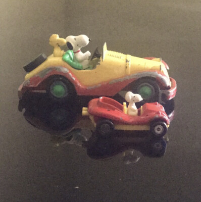 Snoopy Yellow Car Aviva Toy Co. 1958-1965 Vintage Peanut +Aviva